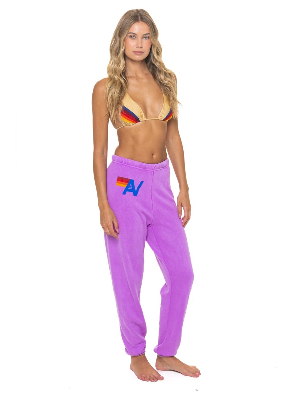 AVIATOR NATION Women’s Logo Neon Purple Sweatpants